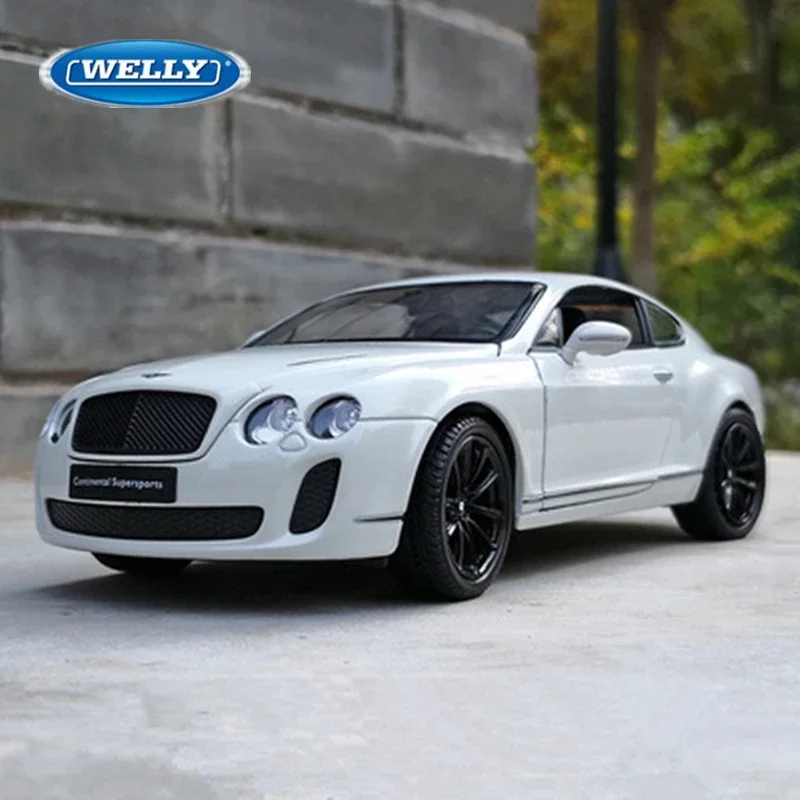 WELLY 1:24 Bentley Continental Supersports Alloy Car Model Diecasts Metal Toy Vehicles Car Model Simulation Collection Kids Gift