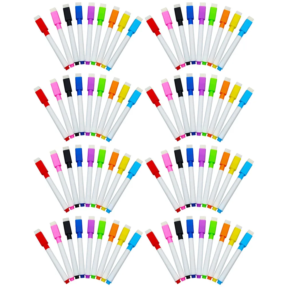 

90 Pcs Whiteboard Markers Colorful Ink Dry Erase Pen Stationery Office Plastic Safe Gift Birthday Christmas