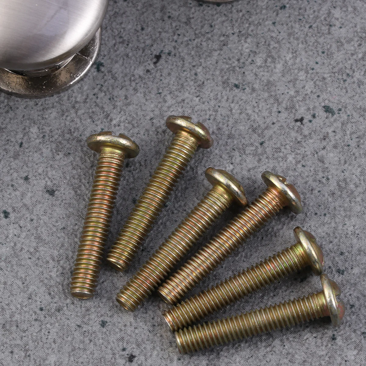 

5Pcs Round Solid Zinc Alloy Single Hole Knobs Cabinet Furniture Drawer Closet Handle Minimalist Design Dia 24mm Silver