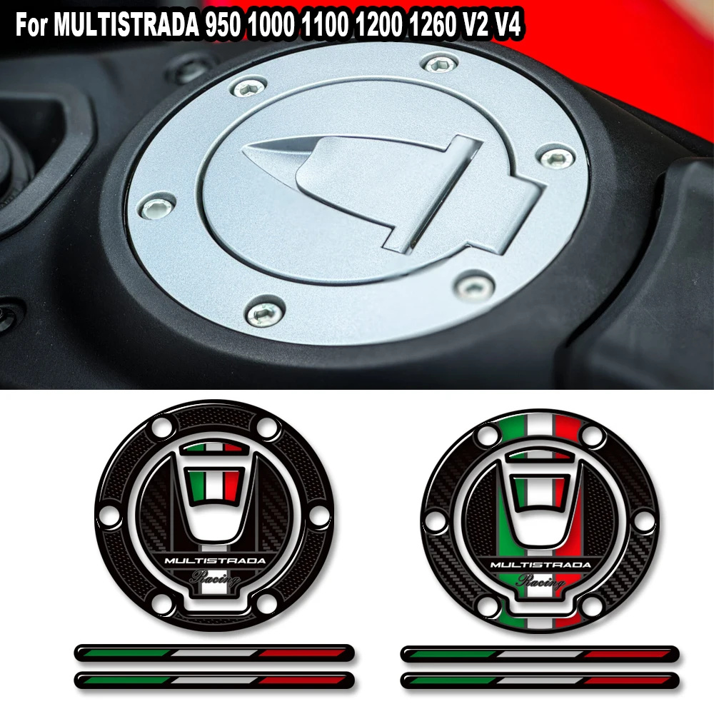 

Motorcycle Sticker Gas Cap Cover Fuel Tank Pad Protection Decal Fit For Ducati MULTISTRADA 950 1000 1100 1200 1260 V2 V4
