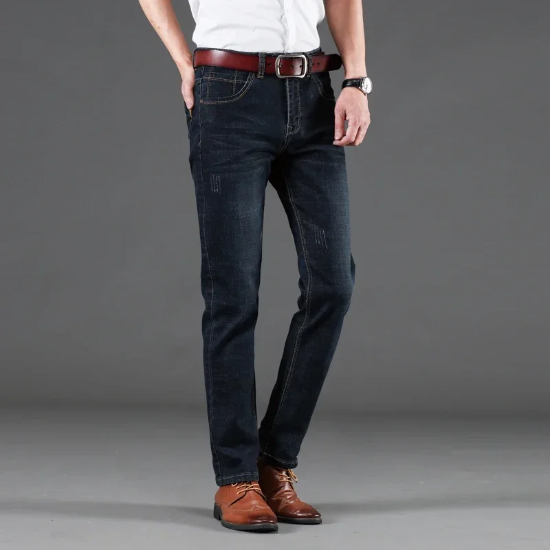 

Stretch Autumn/Winter Men's Jeans Men's Style Straight and Versatile Long Pants