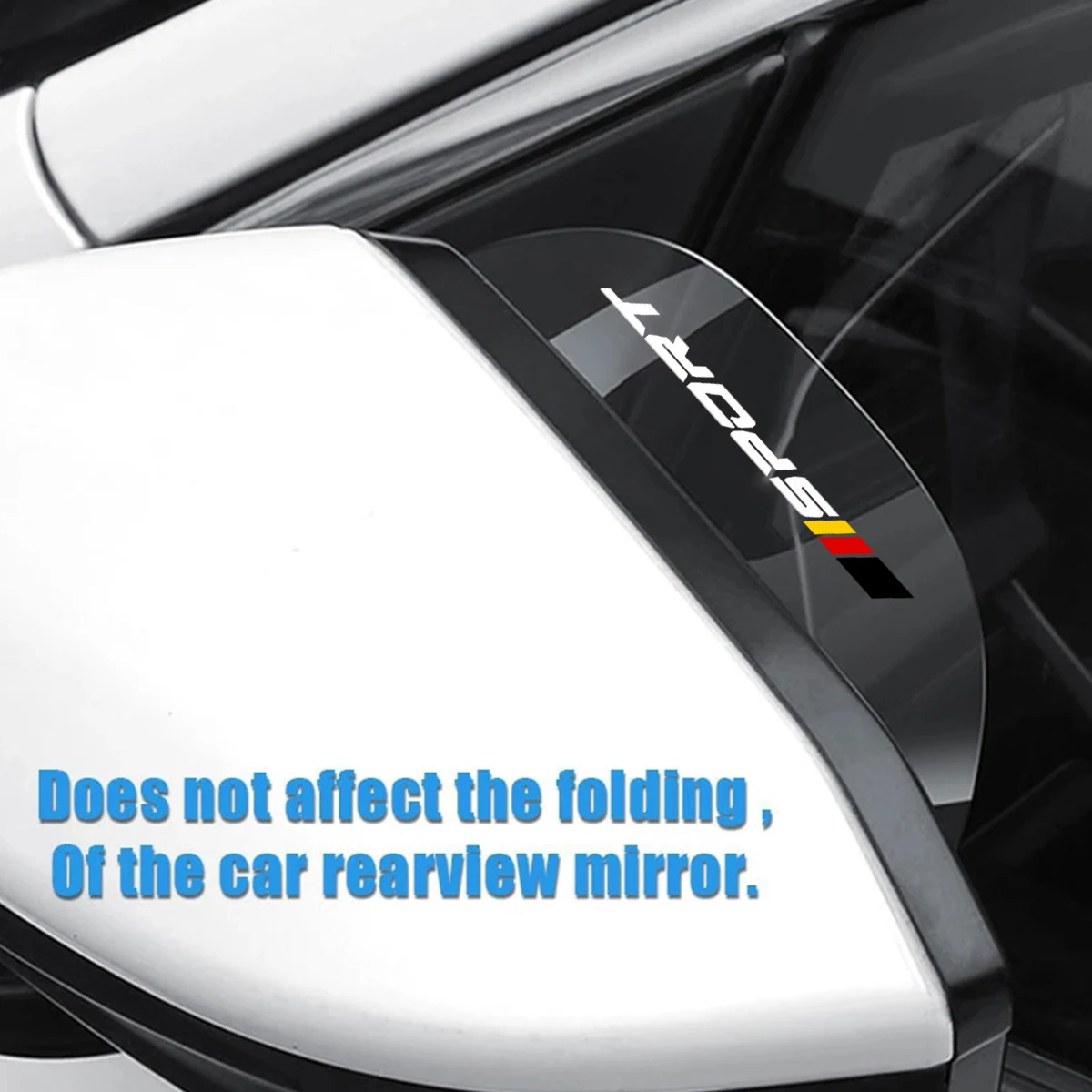 2PCS Transparent Car Rearview Mirror Rain Shade Flexible PVC Car Back Rain Eyebrow Cover For Audi BMW Mercedes Benz For VW Ford