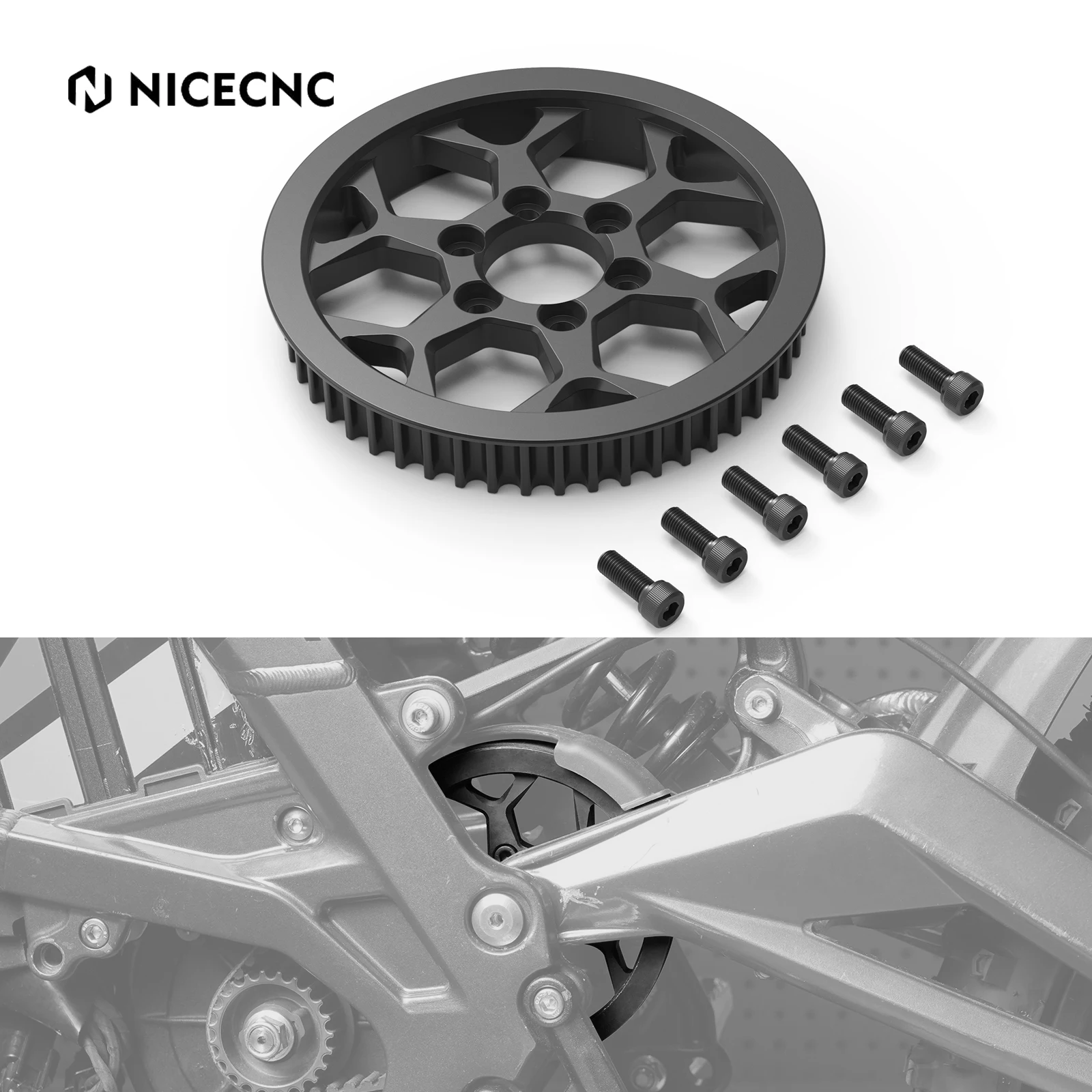 NiceCNC For Sur-Ron Surron Light Bee X S L1E Segway X 160 X 260 Motorcycle Secondary Pulley Electric Off-Road Bike 2024 2023