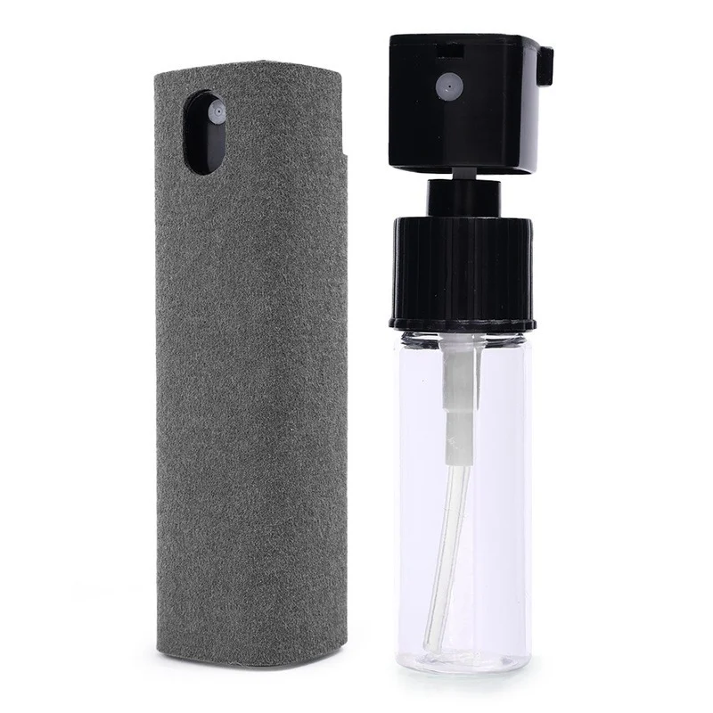 2 In 1 Phone Screen Cleaner Spray Computer Phone Screen Dust Removal Tool for IPhone Microfiber Cloth Sets Cleaning Artifact