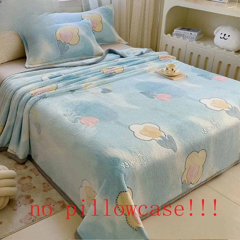 Flannel Autumn Winter Blankets Cartoon Cute Kwaii for Kids Sleep Bed Sofa Throw Students Noon Break Cover Shoulder Office Soft