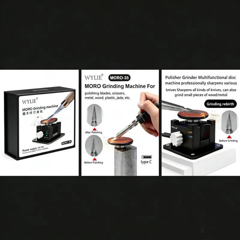 

WYLIE MORO-35 Professional Grinding Machine The Ultimate Tool For Sharpening Blades, Metal, Wood Jade And More With Precision.