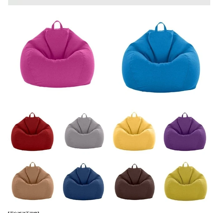 

Modern Japanese Asian Style Fabric Bean Bag Chair Set Soft Outdoor Waterproof Beanbags for Sofa Slipcovers