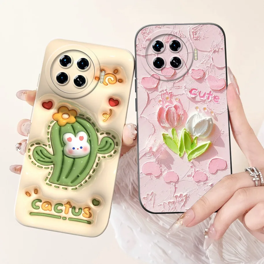 For Tecno Spark 20 Pro Plus KJ7 Case New Fashion Flower Cactus Shockproof Silicone Soft Back Cover For Teno Spark 20 Pro+ Bumper