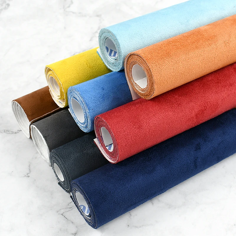 

20*30cm Self-adhesive Leather Fabrics Suede Fabric Patch for Car Interior Splicing Cloth Door Panel Workbench Synthetic Leathers