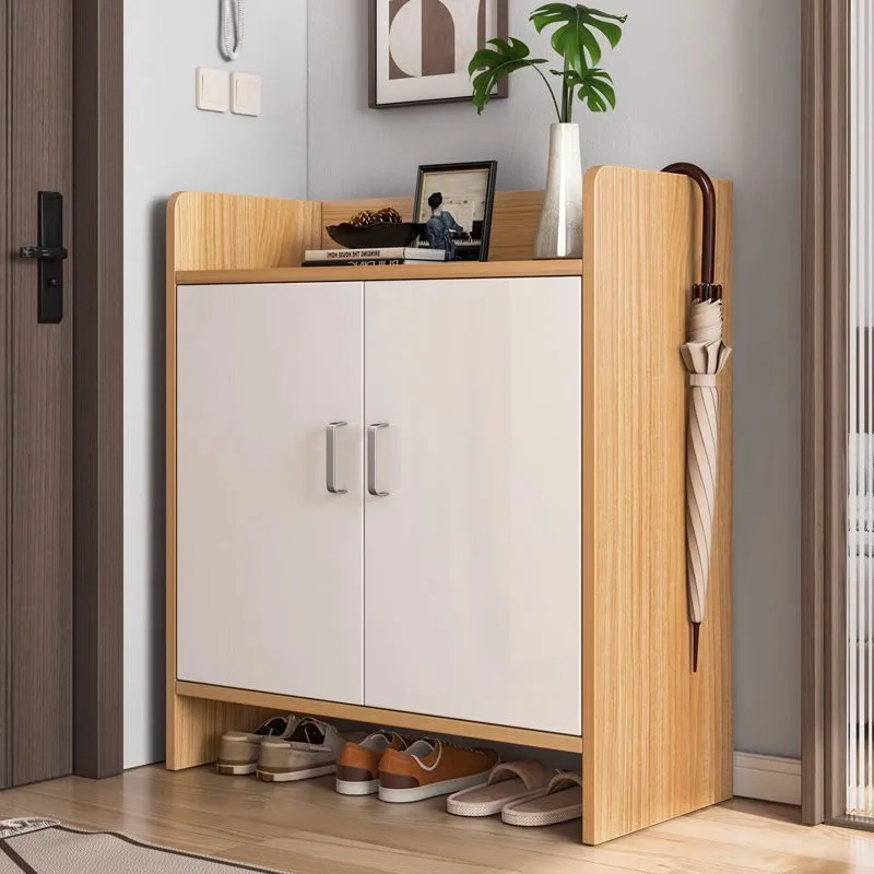 

Simple shoe cabinet household entrance corridor outside the rental house door storage economical dust shoe rack small apartment