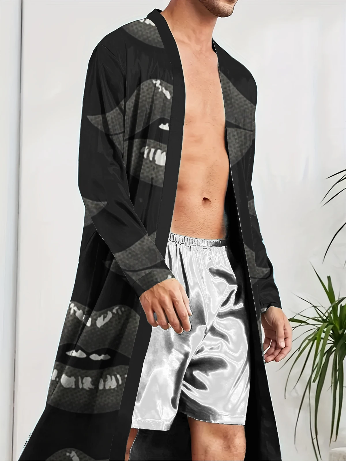 1pcs Men's Robes 2026 Spring/Summer Breathable sleepwear Graphic Funny pajamas 3D Printed Bathrobe Shower robe Bathrobe men