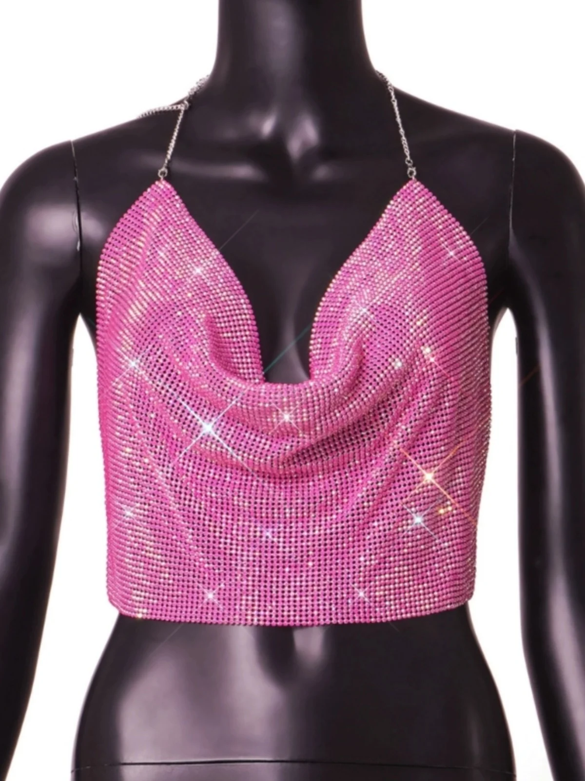 Sexy V-Ne Hanging Ne Sequin Strap Women's Top Street Sle Slim Fit ort Length  Color Summer Faion Trend