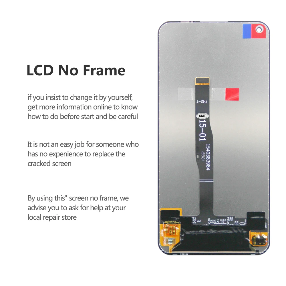 100% Tested 6.4\'\' Display Replacement With Frame For Huawei P40 Lite LCD Touch Screen Digitizer Assembly for Nova 7i JNY-LX2 LCD