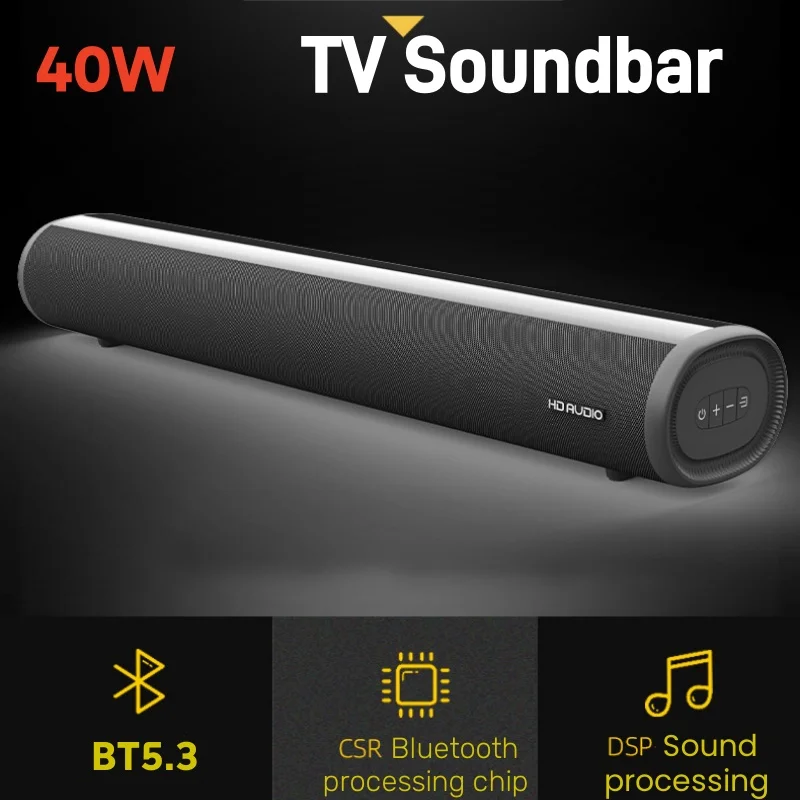 60W High Power New Mini Karaoke Sound Box TV Echo Wall Speaker HIFI Home Theater Speaker Bluetooth TV Soundbar Sound Colunm