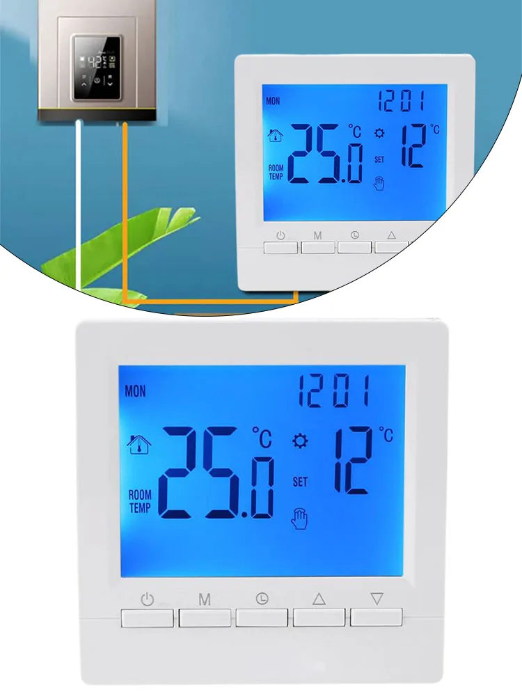 지능형 온도조절기 LCD 방 난방 프로그래밍 가능 디지털 방 온도 컨트롤러, 가정용 물 바닥 난방 컨트롤러