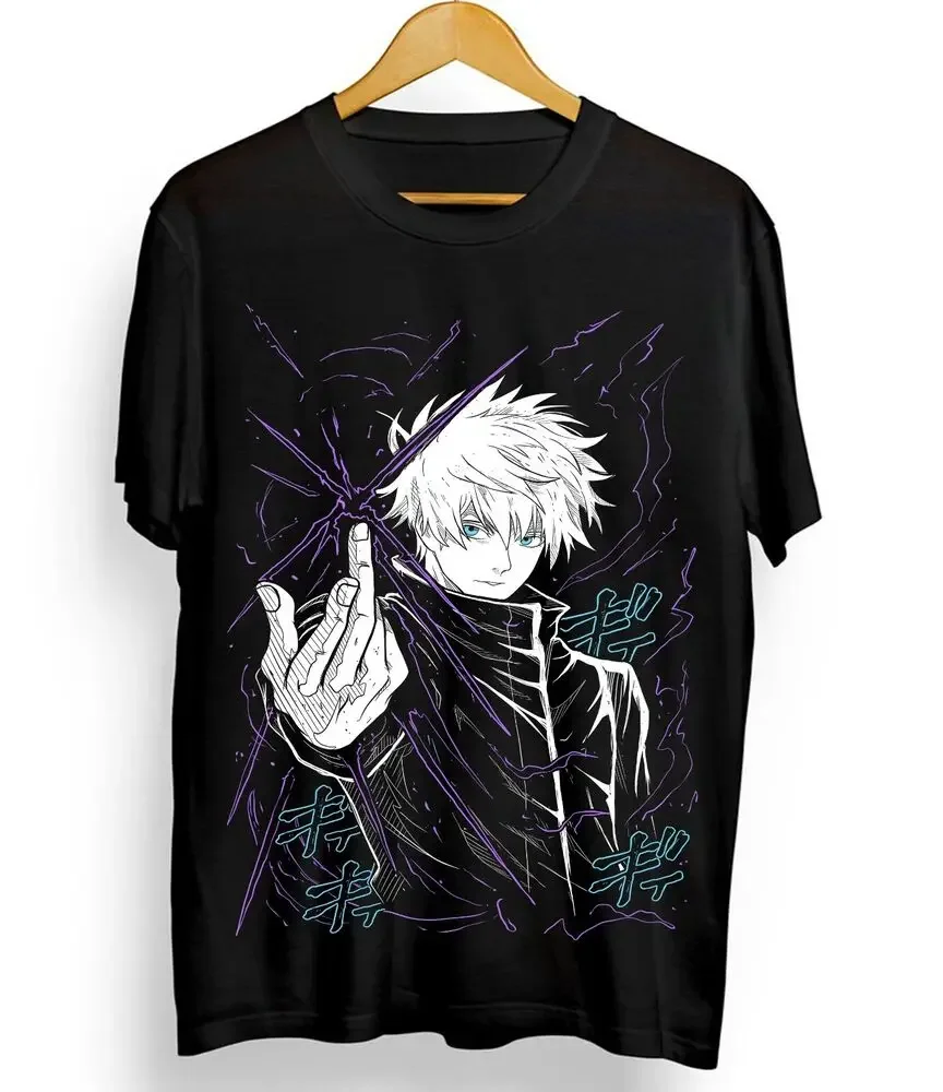 Gojo Satoru T-Shirt Megumi Itadori Yuji Jujutsu Kaisen Sukuna Anime Tee All Size