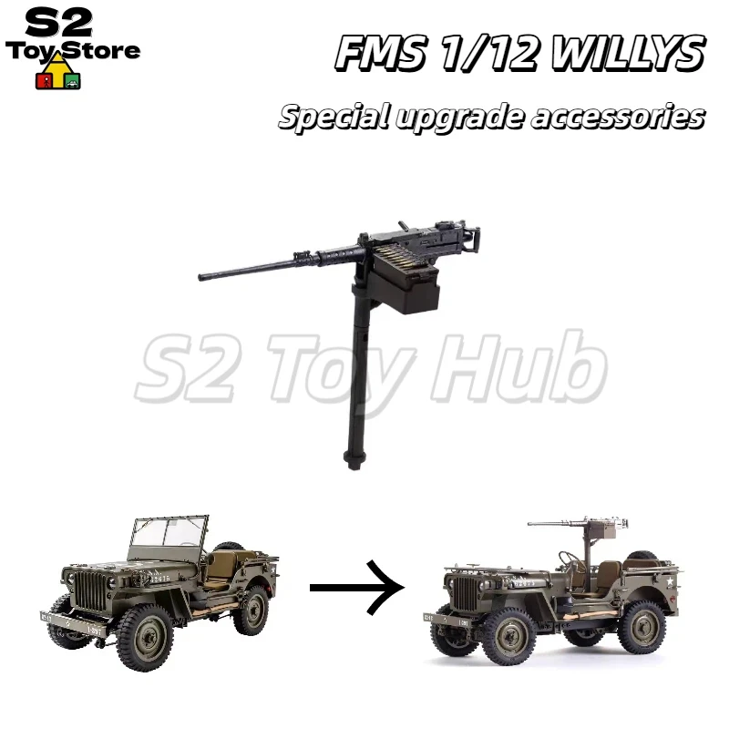 FMS ROCHOBBY 1/12 1941MB Willys Tactical Upgrade Kit .30 Cal Heavy Firepower Unit for RC Military Vehicle
