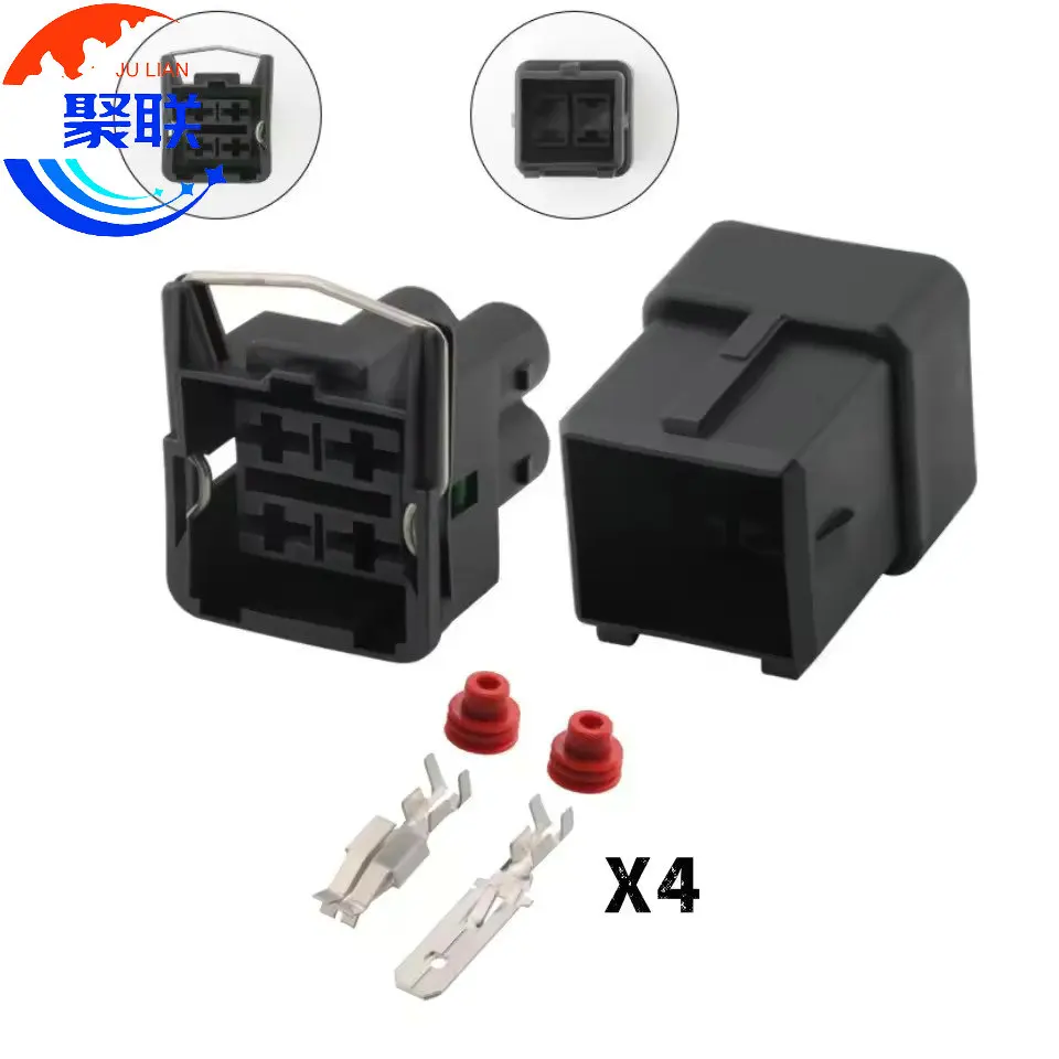 1Set 4Pin 357941165 AC Assembly Car Large Current Wire Harness Sockets Auto High Power Male Female Docking Connector 357 941 165
