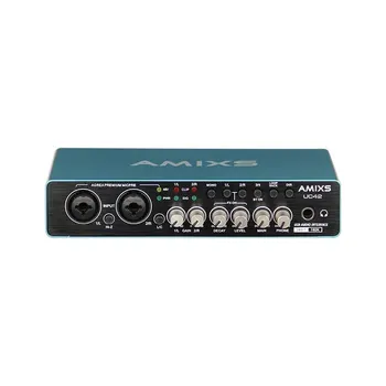 AMIXS UC42 Audio Interface Recording for Computer Free Driver USB External Sound Card Professional Video for PC Audio Equipment