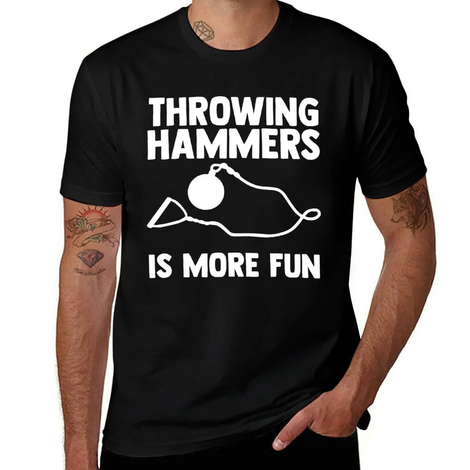 

Throwing Hammers Is More Fun Hammer Throw Ball T-Shirt Big Size Daily Wear T-Shirt