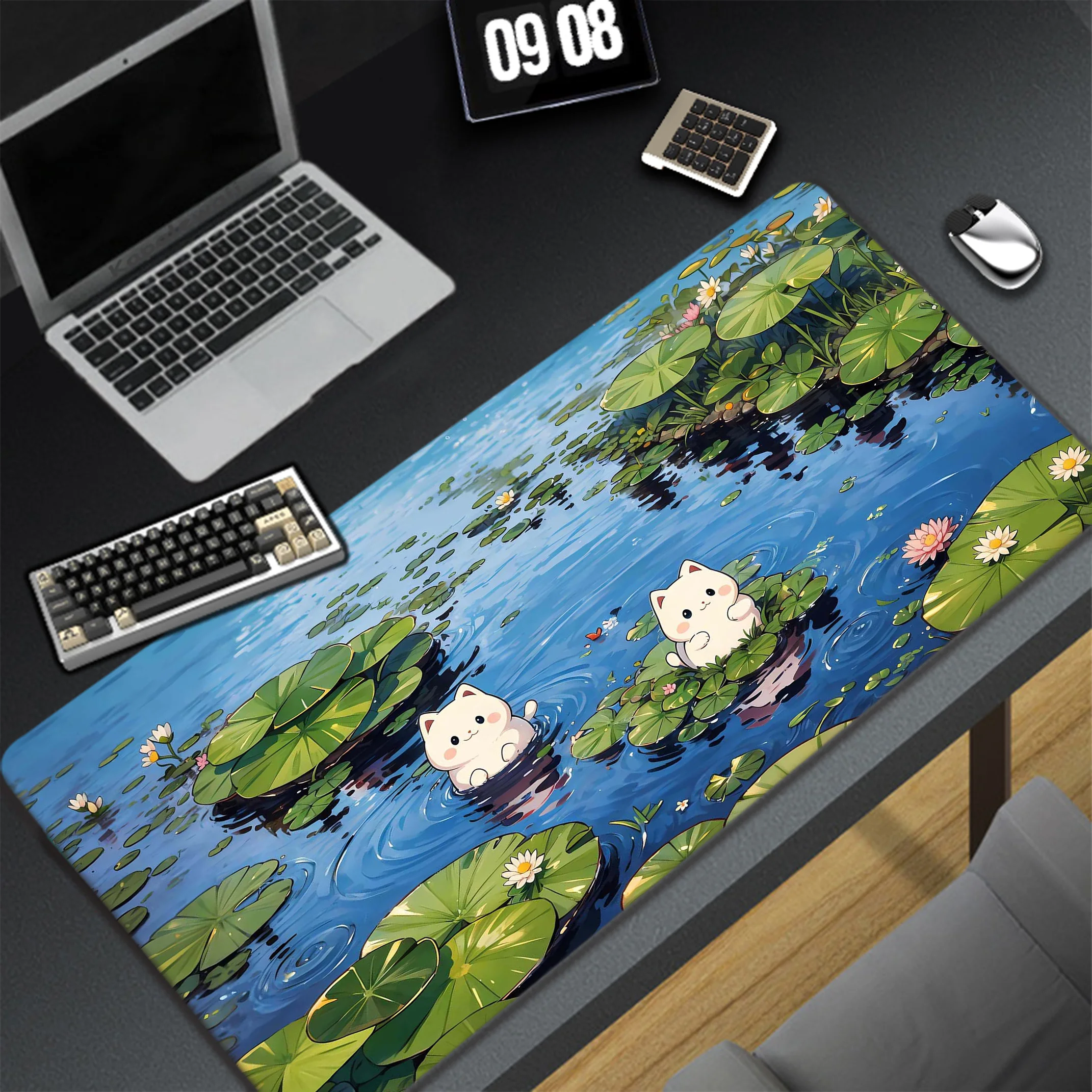 

Kawaii Cat Gamer Mouse Pad Rubber Soft Mousepads Locking Edge Mouse Mat Gaming Mousepad Notebook Keyboard Pads Tapis De Souris