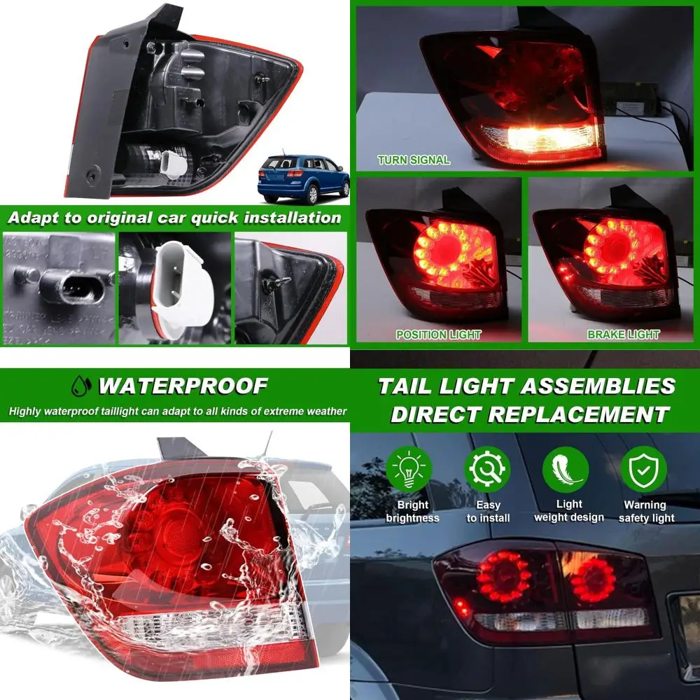 

2011-2020 Dodge Journey Левая сторона водителя Задний стоп-сигнал в сборе, совместим с # 68078465ADCH2804105