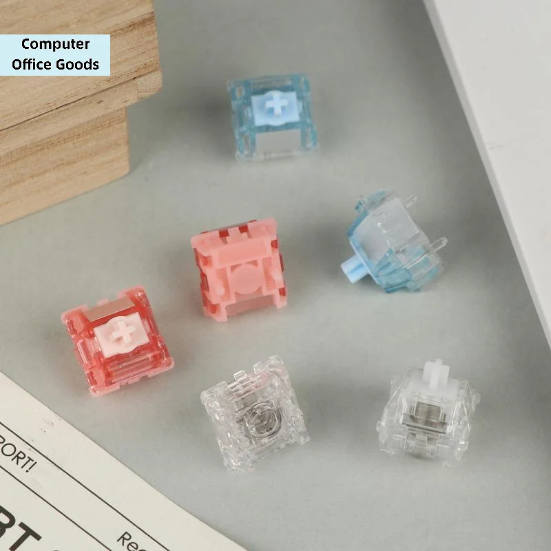 【5PCS UR Ice Magnetic Ultra Switch Linear For Magnetic Mechanical Keyboard 22mm Spring 35gf 700Gs RGB Transparent Switch】