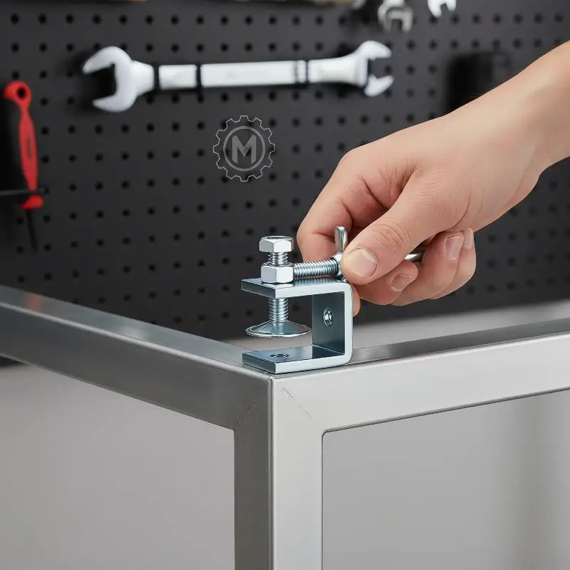 1PC Carbon Steel C-clamp Steel Pipe Square Clamp Corrosion-resistant Rust-proof Adjustable Fixed Holder Clip Hardware Fasteners