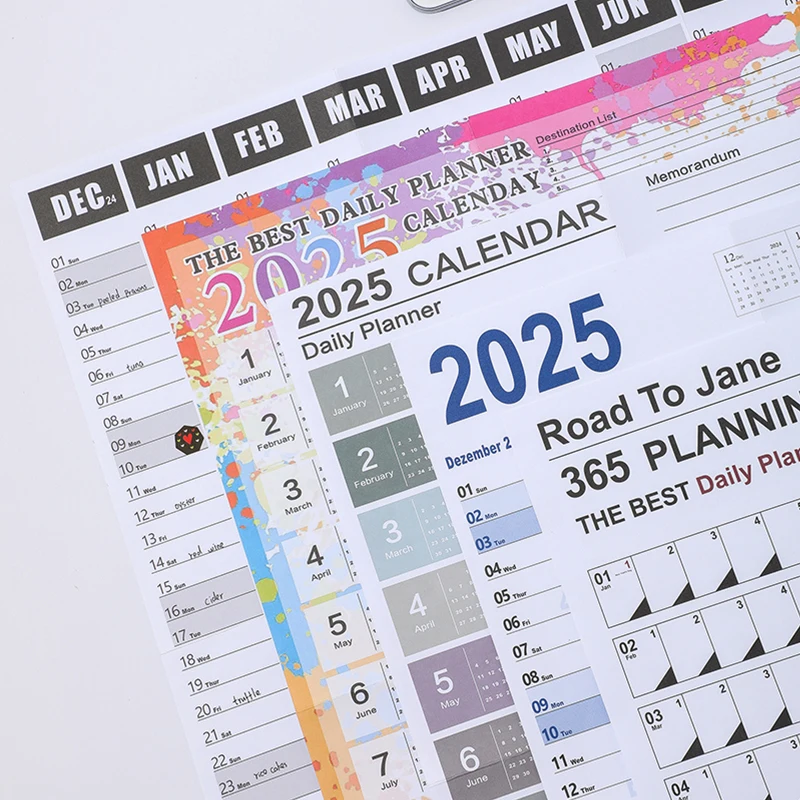 365 Planning Table 2025 Daily Planner with Color Dots Stickers Wall Calendar Schedule To Do List Check Memo Office School A7764