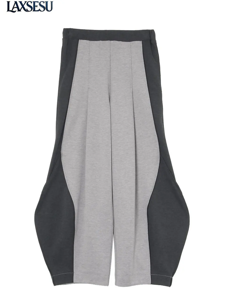 2026 Autumn New Casual and Comfortable Splicing Curved Knife Pants with Pleats and Curved Three-dimensional Cutting Casual Pants