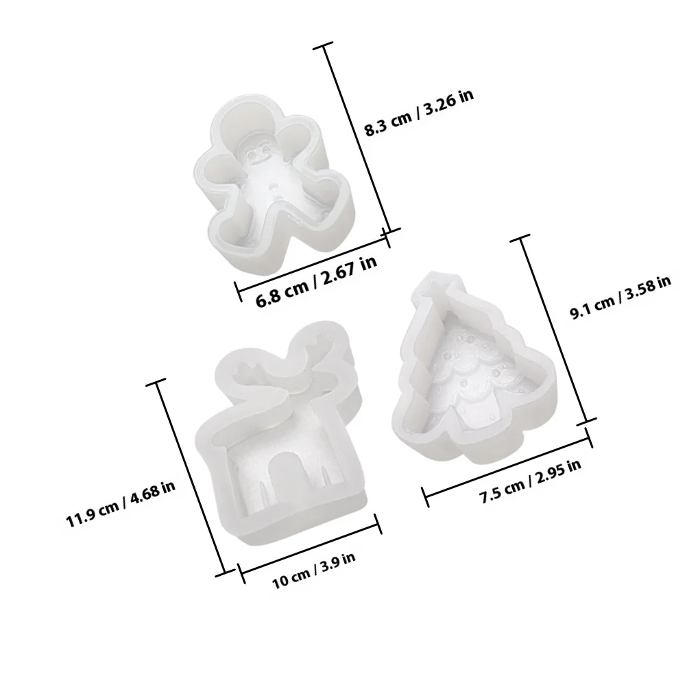 3 قطع DIY قالب الشموع حامل الراتنج قوالب اكسسوارات المنزل هلام زخرفة صنع ملحقات الخبز #3