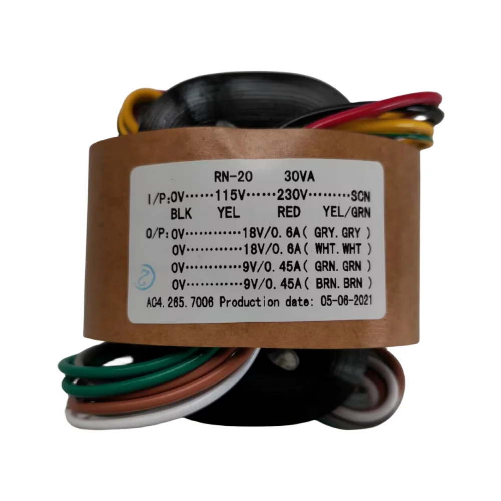 

1pc 115V/230V 30W Audio R-Core Transformer high quality 18Vx2 + 9V x2 for preamp