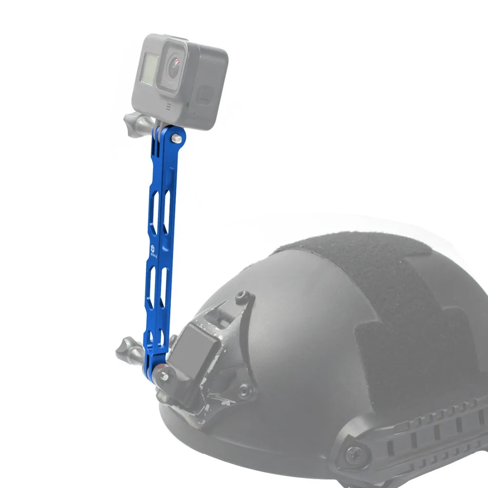 Aluminium-Verlängerungsarm, Metall-Stangenhalterung, Helmgriff für Gopro Hero 11, 10, 9, 6, 7, 8, Eken Yi 4K SJCAM Action 4 3 Kamera-Selfie-Stange – Detail 7