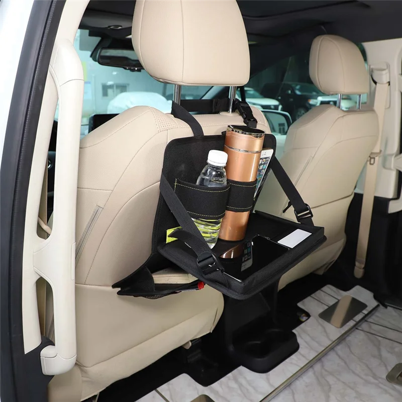 For Toyota Sienna 2021 2022 2023 Car Back Seat Organizer With Foldable Table Tray Holder Organizer Travel Accessories - view 6