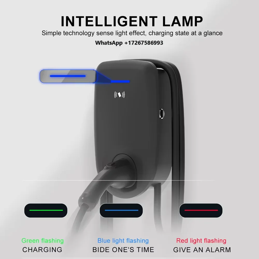 14kw AC Mobile Electric Vehicle Charger, Wall-mounted Electric Vehicle Charging Pile, Portable Electric Vehicle Charging Station