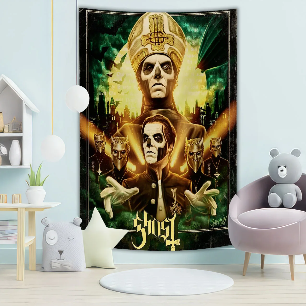 Ghosts Singer Music Band tapestry Underground Metal pop singer rock banner flags