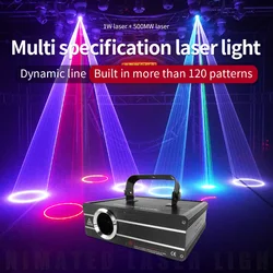 Animation Laser Light RGB Pattern Laser Scanning Pattern Laser Light Stage Effect Laser Projector DMX512 Light for DJ  Party