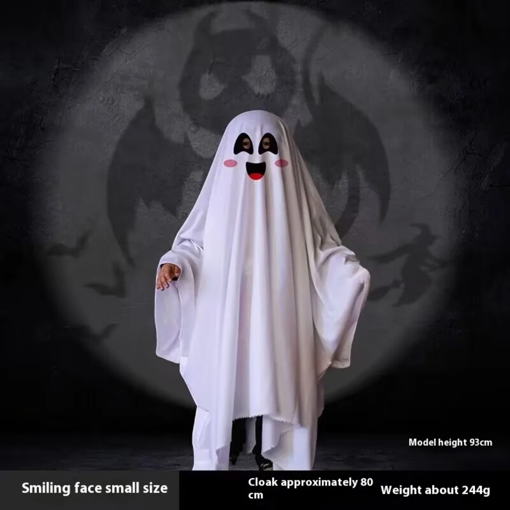 คอสตูมคอสเพลย์ผีขาวฮาโลวีน - เสื้อคลุมน่ากลัว, ชุดพ่อแม่และลูกสําหรับการสวมหน้ากาก, ตกแต่งฮาโลวีน