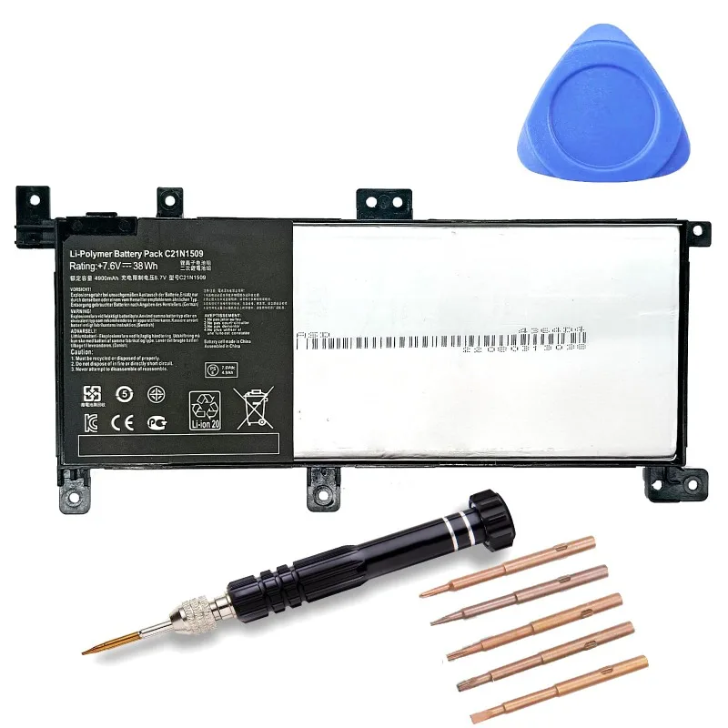 C21N1509 Литий-ионный аккумулятор для ноутбука 7,6 В 38 Втч для ASUS X556UA/X556UB/X556UF/X556UJ/ | Совместим с сериями Vivobook A556U/K556U. C21N1509 Литий-ионный аккумулятор для ноутбука 7,6 В 38 Втч для ASUS X556UA/X556UB/X556UF/X556UJ/ | Совместим с сериями Vivobook A556U/K556U.