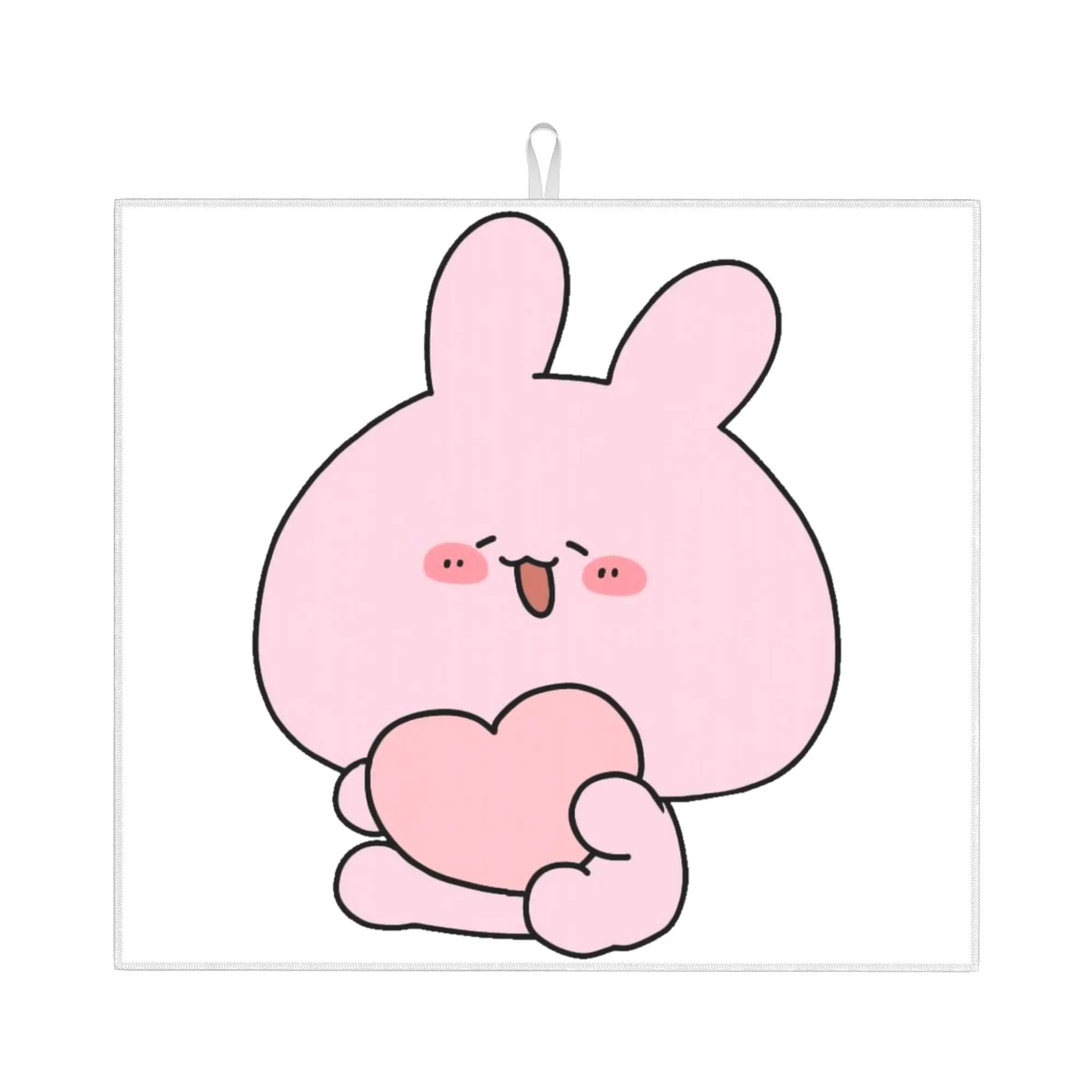 Asamimichaan Anime Cartoons Asamimi Non Slip Kitchen Counter Protector Mat Barware Tableware Bathroom Drying Mat For Kitchen