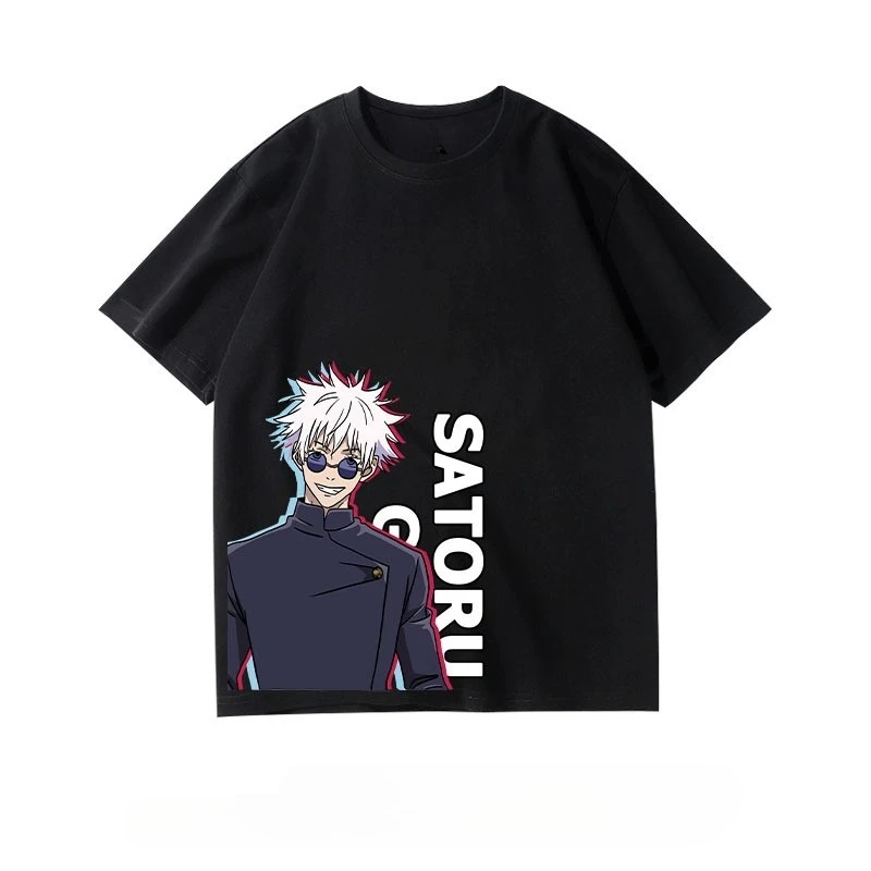 

Jujutsu Kaisen Gojo Satoru Summer Cartoon Anime T Shirt Tees Men's Women Cotton Harajuku Loose Cotton Tops Streetwear Couple Y2k