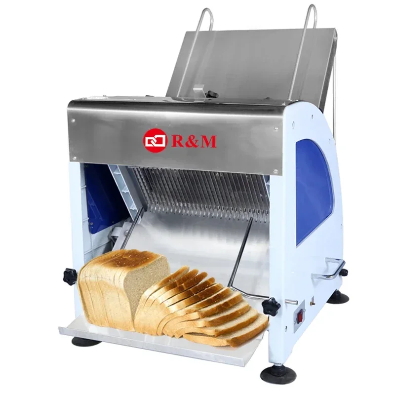 20252025Commercial table top bakery loaf electric automatic adjustable bread slicer machine price 39 blades bread cutting slicin