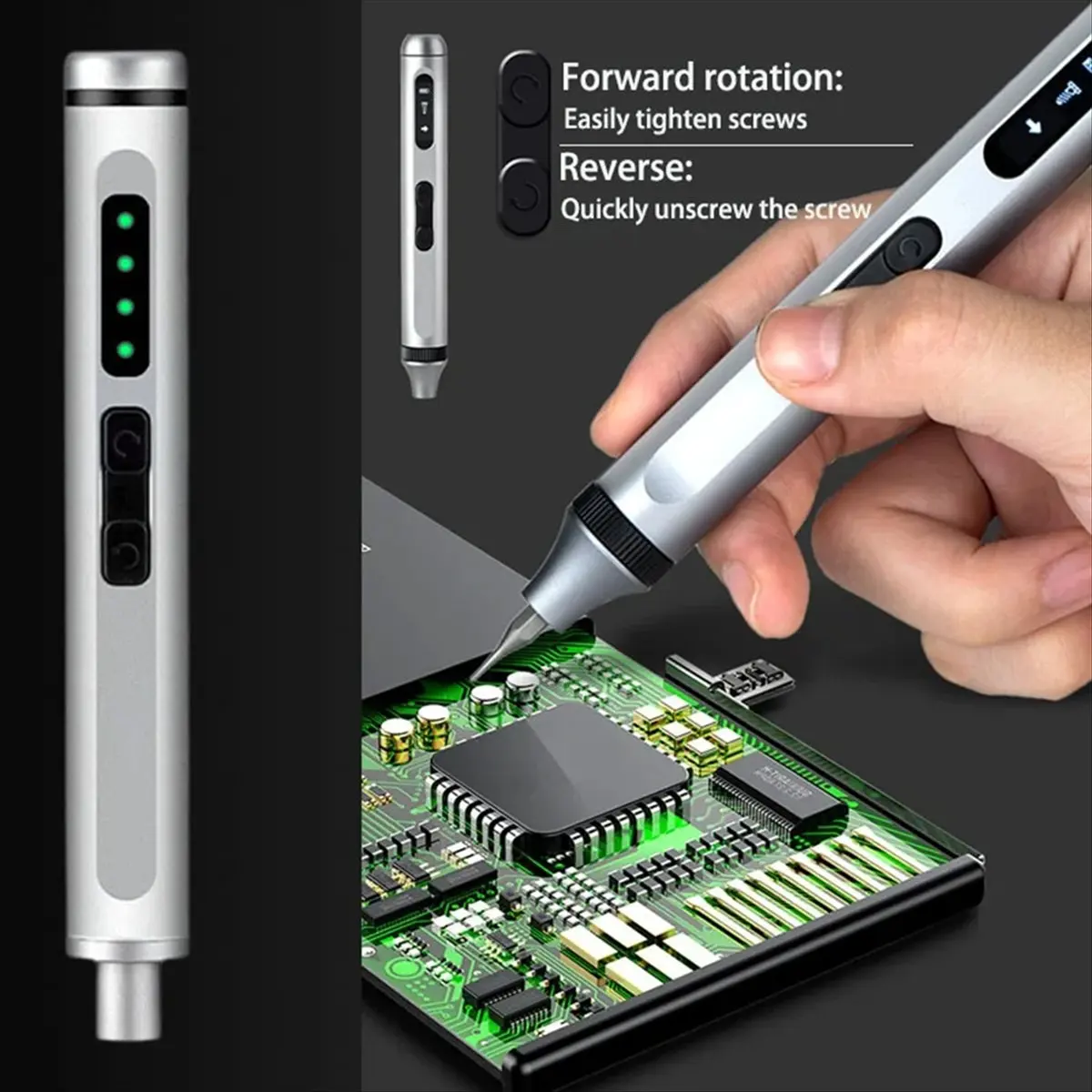 Portable Multi Functional Electric Screwdriver Set with LED Light Rechargeable Cordless Electric Screwdriver A