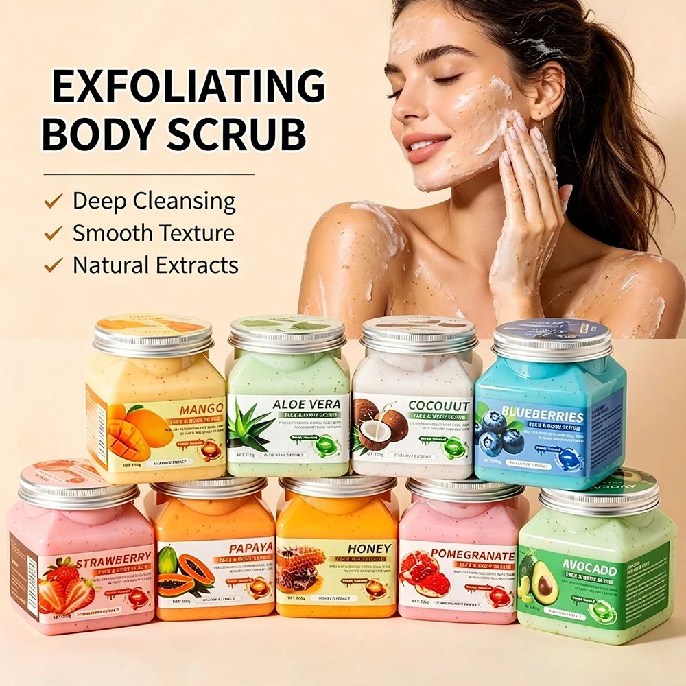 Mango Fragrant Bath Salts Exfoliati Peel Body Scrub Remove Acne Improve Chicken Skin Exfoliate Brighten Whiten Skin Sea Salt
