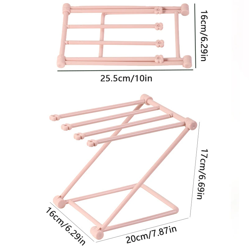 Foldable Plastic Jewelry Display Racks Ring Earring Hair Band Accessories Storage Organizer