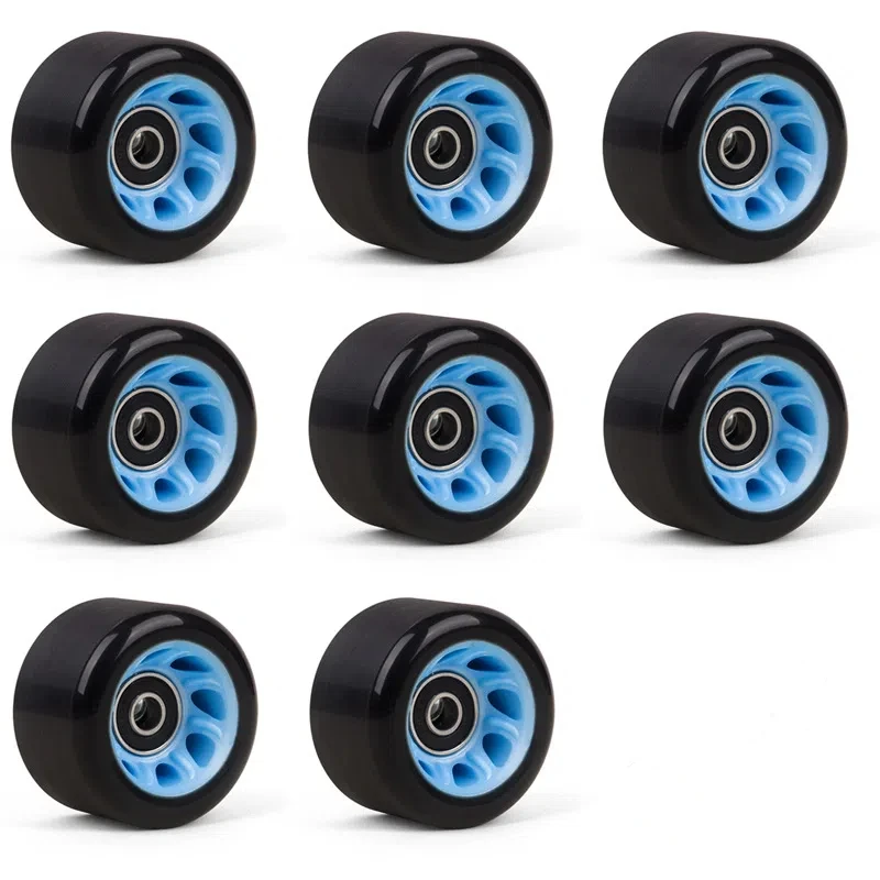 SzBlaZe 8 Pack 58mmx32mm Roller Skate Wheels 95A Quad Skate Wheels with Bearings for Outdoor Double Row Skating or Skateboard Ac