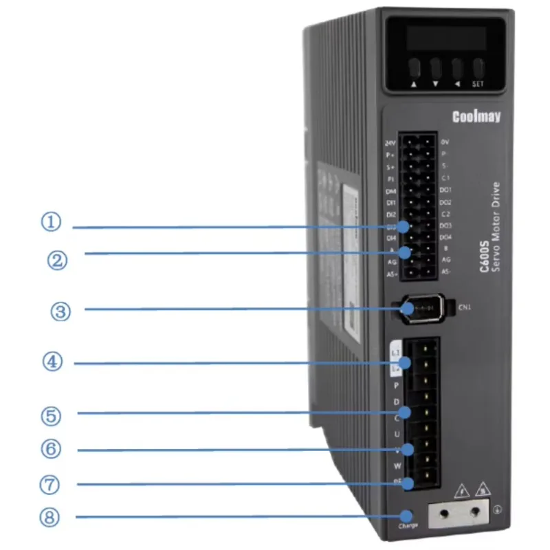 

Coolmay Brand Original C600S-75 Driver AC Servo Drive Support 17 Bit Single Turn Absolute Value Encoder