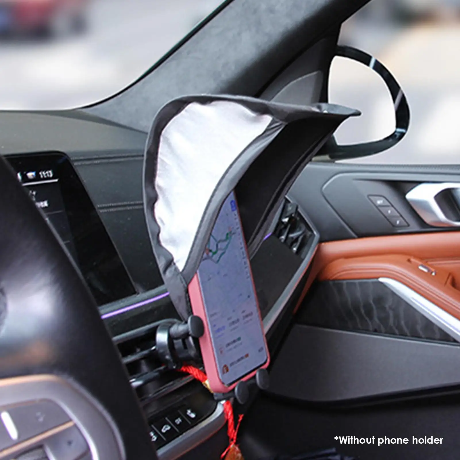Foldable Car Dashboard Phone Sunshade Curtain, Uv Protection Phone Holder, Anti-Glare Phone Holder, Interior Accessories