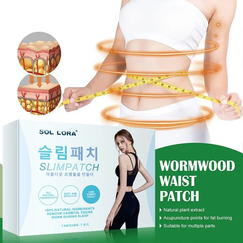 

7 Pieces/Box Magnetic Patch Weight Loss Slim Patches Effective Lose Weight Navel Stick Patch Burning Fat Belly Patch Shape Patch