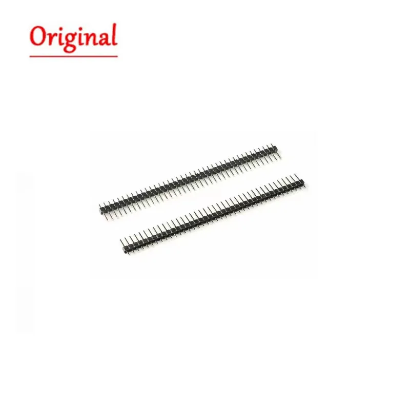 10pcs 40 Pin 1x40 Single Row Male 2.54 Breakable Pin Header Connector Strip for Arduino Black